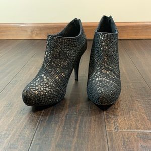 Fancy heeled booties